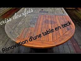 Renover Une Table De Jardin En Teck Sans Produit Exterieur Bretagne France Youtube Table De Jardin Bois Table De Jardin Peindre Table En Bois