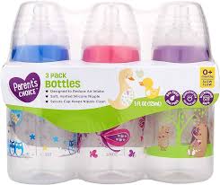 Amazon.Com : Parents Choice Baby Bottles - Slow Flow Bottles - 9Oz Baby  Bottles - 5Oz Baby Bottles - Six Total Bottles : Baby