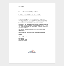 A sample of formal letter. Price Rate Increase Letter Format And Sample Letters