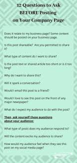 12 Questions To Ask Before Posting On Your Company S Social Media Page Sabrina S Admin Services In 2020 Social Media Marketing Blog Small Business Social Media This Or That Questions