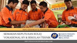 Murid lepasan tingkatan tiga (3) tahun 2018 dipelawa untuk mengikuti program kolej vokasional, sekolah menengah teknik, giatmara & wisdec ambilan januari 2019. Semakan Keputusan Kolej Vokasional Kv Dan Sekolah Teknik Smt 2021