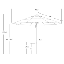 Sol 72 Outdoor Caravelle 132 Market Sunbrella Umbrella Reviews Wayfair