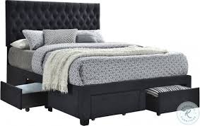 Related searches novogratz kelly queen linen upholstered platform bed with storage in dark grey. Soledad Gray Upholstered King Storage Platform Bed From Coaster Coleman Furniture