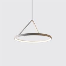 Ultra Thin Hoops Pendant Lights Modern Style Aluminum Single Ring Hanging Lighting In White Takeluckhome Com