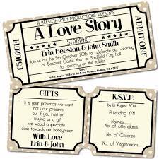 Cinema Ticket Wedding Invitation Includes Quirky Retro Film Etsy Ticket Wedding Invitations Vintage Wedding Invitations Ticket Style Wedding Invitations