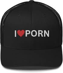I Love Porn Hat - Mesh Trucker Cap, I Heart Porn, Offensive Gifts for Men, Funny  Hats for Men, for Him Black at Amazon Mens Clothing store