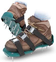 Your's bath lawn aerator shoes, lawn aerator spike shoes aerator sandals with 26 spikes and adjustable straps garden grass aerator spiked sandals universal size for all shoes or boots (2 belts) £12.24. Lawn Aerator Spike Shoes For Effectively Aerating Lawn Soil Comes With 3 Adjustable Straps With Metallic Buckles Universal Size That Fits All For A Greener And Healthier Garden