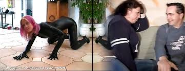 Cynthia in spandex latex brought to you by xxxbunker.com. Amy Anderssen In Red Latex