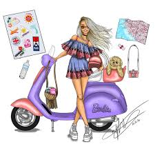 Carlyle Nuera On Instagram Tbt To Designing This Pink Passport Barbie Scooter I Knew I Wanted To Include A Dog That Coul Barbie Scooter Barbie Fur Babies