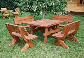 table salon de jardin en bois novocom top