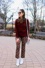 Winter Outfit With Leopard Pants Leopard Pants Outfit Leopard Pants Outfits