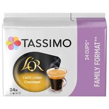 Pression de pompe 3.3 bar(s). Cafe Dosettes Long Classic L Or Tassimo Les 24 Dosettes De 6 5 G A Prix Carrefour