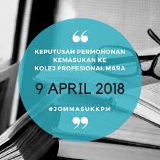 Untuk mereka yang berminat, anda boleh membuat permohonan. Kolej Profesional Mara Seri Iskandar Berdebar Menanti Keputusan Permohonan Ke Kolej Profesional Mara Sila Layari Apponline Mara Gov My Semakanspupim Untuk Mengetahui Keputusan Anda Tahniah Kepada Yang Berjaya Kepada Yang Tidak Berjaya Anda Boleh