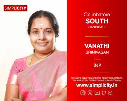 Coimbatore (south) is part of 20. Bjp S Vanathi Srinivasan To Contest In Coimbatore South Assembly Constituency Tnelections2021 Simplicity