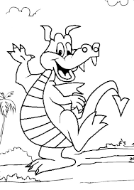 Print this magnificent welsh dragon colouring page for kids to colour in for st david's day or other patriotic occasions. Easy Easy Dragon Coloring Pages Novocom Top