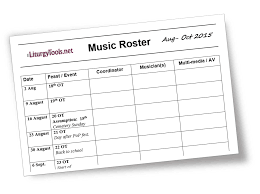What is a data plan? Liturgytools Net Blank Template For A Church Music Roster Or Schedule