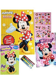 Mickey dancing with minnie disney d489. Minnie Mouse Coloring And Activity Book Set 1 Jumbo Coloring Book 25 Stickers 4 Crayons And Bonus Mini Coloring Book Buy Online In Montenegro At Montenegro Desertcart Com Productid 39941513