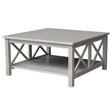 Square coffee table 80 x 36 cm konga ping. International Concepts Hampton 36 Square Coffee Table In Washed Gray Ot09 70sc