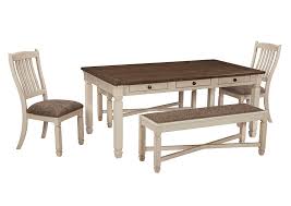 Side chairs are simple armless chairs with mostly an upholstered seat. Bolanburg Antique White Rectangular Dining Room Table W 2 Benches And 2 Upholstered Side Chairs Living Room Center