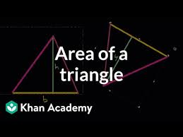 C = √(a² + b²) given angle and one leg; Area Of A Triangle Video Geometry Khan Academy