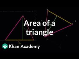Now, we can easily derive this formula using a small diagram shown below. Area Of A Triangle Video Geometry Khan Academy