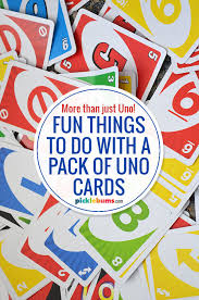 It's the classic card game where players try to get rid of their cards by matching colors or numbers. Fun Games You Can Play With Uno Cards Picklebums