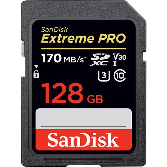Image result for 128GB 170mb/s Extreme PRO UHS-I High Speed SDXC Memory Card"