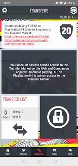How to unlock the transfer market on fifa 22 web app!! 1500 Games No Web App Companion Transfer Market Access Answer Hq