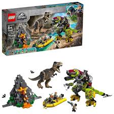 The finished indominus seen here eyeing up times square, keeping little brother safe on the sidewalk and chewing on my leg! Lego Jurassic World T Rex Vs Dino Mech Battle Toy T Rex Figure Building Kit 75938 Target