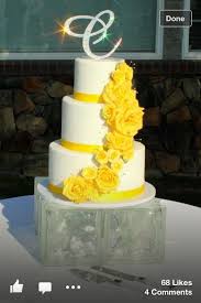 Yellow Rose Wedding Cake Yellow Wedding Cake Wedding Cakes With Flowers Country Wedding Cakes