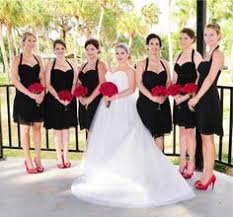 Black Dress Red Flowers Black Red Wedding Wedding Dresses Unique Red Bridesmaid Dresses