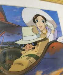 Studio Ghibli Red Pig Underlay Framed Item Porco Ghibli Stationery Savoia