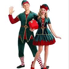 Mr And Mrs Elf Costume In 2020 Christmas Elf Costume Cosplay Outfits Elf Costume