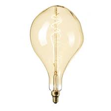 Giant Led Filament Organic Light Bulb With Gold Tint Finish Dimmable Pendant Light Fixtures Led Bulb Bulb