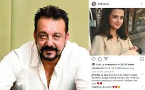 Sanju baba tweeted long time about his mother nargis dutt, wife manyta and daughter trishala to the strong and powerful women who never stop teaching and inspiring me. Sanjay Dutt S Daughter Trishala Dutt Shares A Throwback Picture Of Mom Richa Sharma Wife Maanayata S Comment Will Leave You In Awe