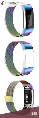 Iridescent Band For Fitbit Charge 2 Hr Fitbit Fitbit Charge Fitness Tracker Wearable