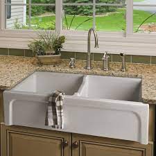 And of course, the farmhouse is the the other sides are unfinished because they are hidden behind the counter or cabinets. Randolph Morris 39 X 18 In Dual Sided Double Bowl Fireclay Farmhouse Sink Farmhouse Apron Sink Fireclay Farmhouse Sink Farmhouse Sink