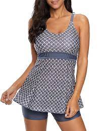 Women S Swimsuits Swimdress Tummy Control Swimwear Plus Size Swimsuit Bathing Suit For Women Cover Up Tankini C818eeg737a Size Small Us4 6 Swim Dress Tankini Swimsuits For Women Long Torso Tankini
