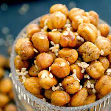 Sesame Garlic Roasted Chickpeas Recipe Yummly Recipe Roasted Chickpeas Recipes Healthy Snacks Recipes
