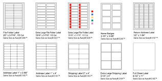 avery label sizes chart recycled labels top label maker