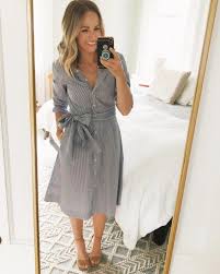 Recent Outfits Instagram Round Up My Favorite Casual Dresses Flattering Affordable Everyday Dresses Classic Shirt Dress Tie Waist Dress