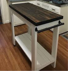 Sofia rustic country solid pine kitchen island butcher's block distressed 108cm. Kitchen Island Trolley Ana White