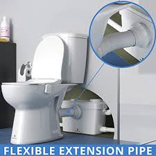The saniflow sanicompact toilet can flush vertically up to 9ft to the sewer line, and this compact macerating toilet is not to be underestimated. Silent Venus White Upflush Toilet 2 Piece Kit Macerating Toilet System With Round Front Standard Bowl Powerful Upflush Toilet For Basement Pricepulse