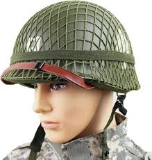 Perfect WW2 US Army M1 Green Helmet Replica with Net/Canvas Chin Strap DIY  Painting : Amazon.co.uk: Sports & Outdoors