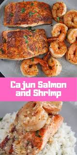 Cajun Salmon And Shrimp With Cream Sauce Cooked By Julie Recipe Salmon And Shrimp Cajun Salmon Salmon Recipes