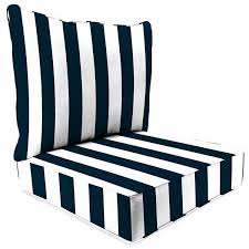 Black And White Striped Outdoor Chair Cushions Navy Stripe 2 Pc Outdoor Chair Cushion Set 130 Liked On Polyvore Featuring Home Outdoors Patio Furniture Navy Furniture Outdoor Chairs Patio Furniture