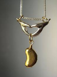 A Set Of Plated Metal Hands Held Together Form A Heart From Which A Golden Kidney Drops Great Message Of Love F Heart Shaped Hands Living Kidney Donor Pendant