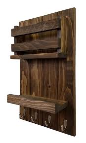 Make organization a priority, but do it in style. Harvest Rustic Large Vertical Organizer 20 Stain Colors Entryway Wall Mounted Organizer Mail Holder Display Shelf Key Hooks Coat Hook In 2021 Diy Wooden Projects Wooden Key Holder Wall Key Holder