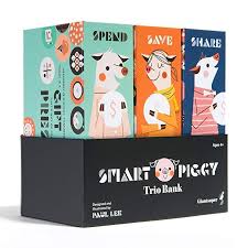 Smart Piggy Trio Bank 3 In 1 Money Wise Educational Piggy Bank Best Kids Toys Money Teaching Activities Teaching Money
