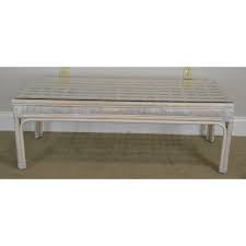 Add to favorites unique vintage oval wicker coffee table with glass. Vintage White Wash Rattan Glass Top Coffee Table Chairish